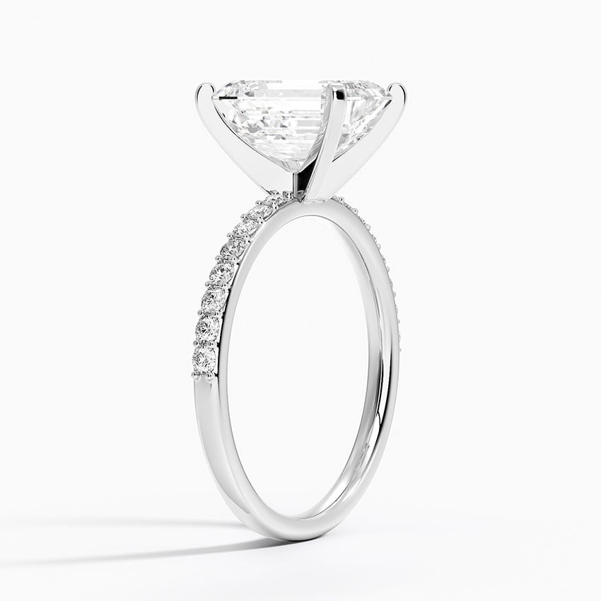 Petite Diamond Engagement Ring - Shared Prong