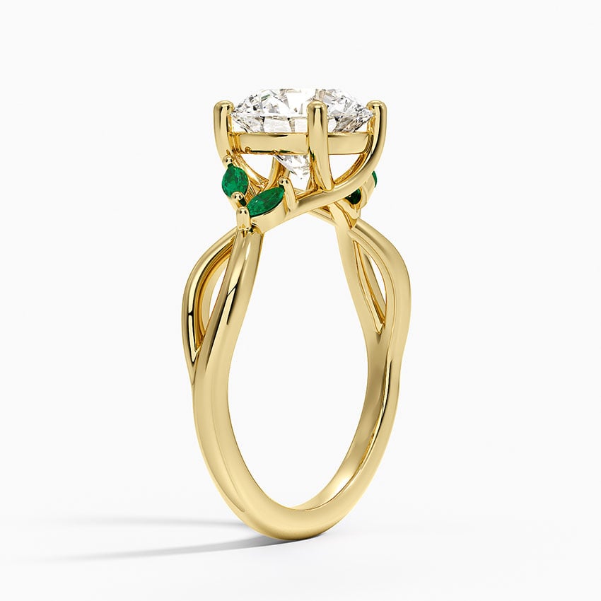 Engagement Ring With Emeralds