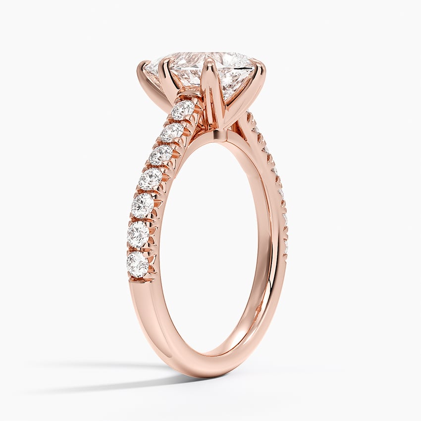 14K Rose Gold Sienna Half Coverage Diamond Ring
