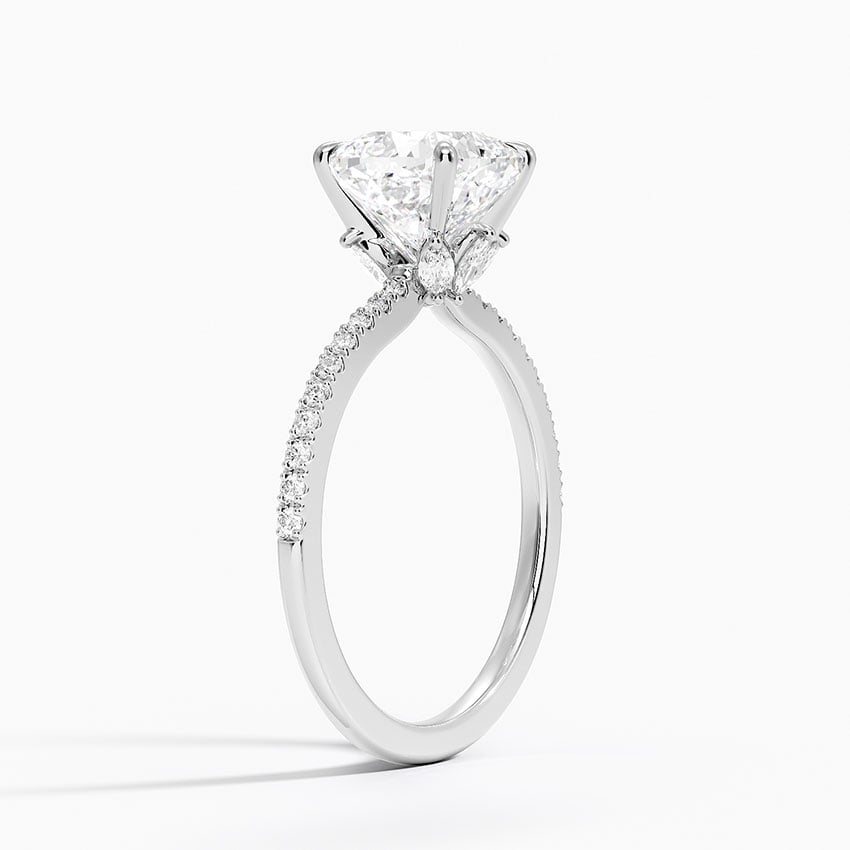 Hidden Flower Halo Diamond Ring