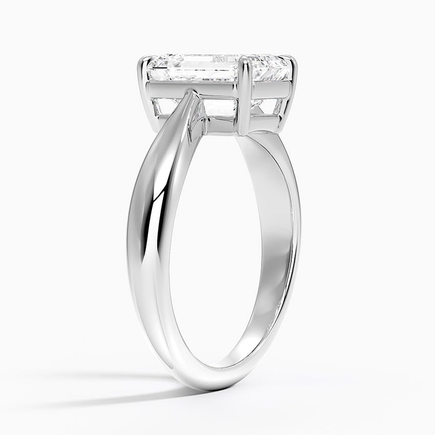 Thea Tapered Solitaire Diamond Ring