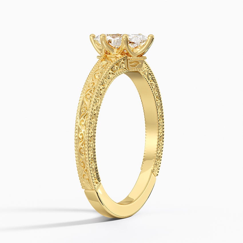 Hudson Engraved Ring in 18K Yellow Gold