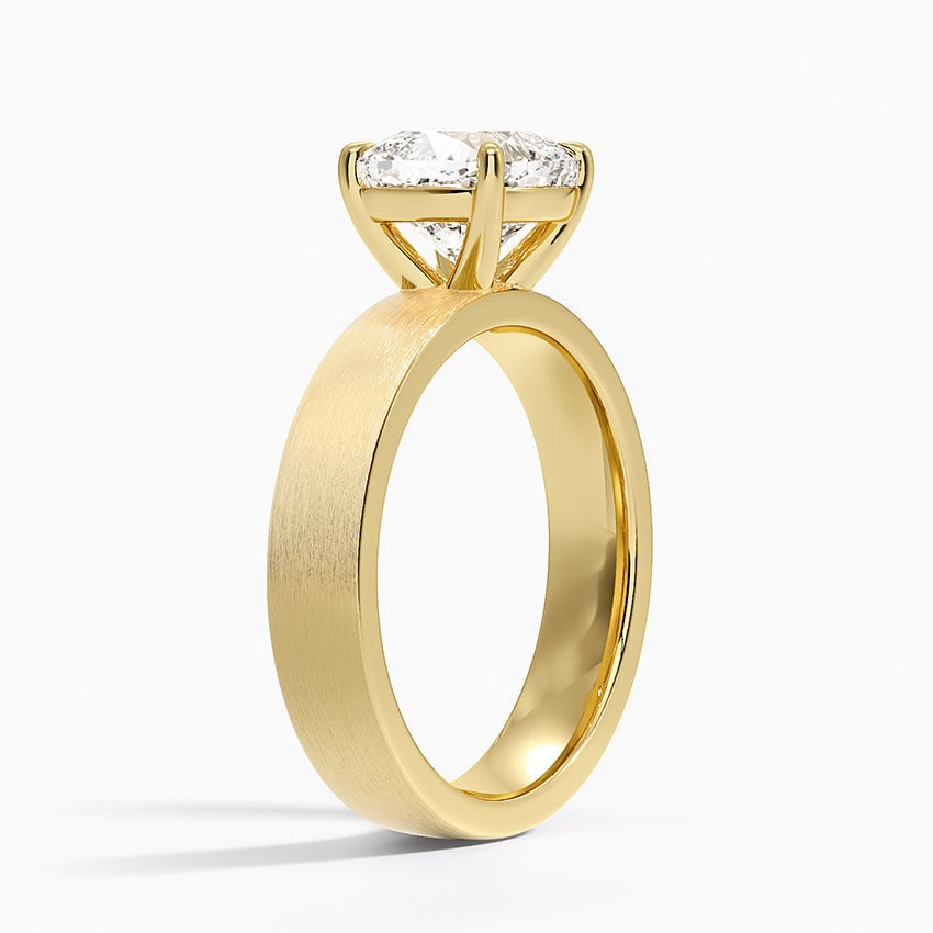 Peyton 4mm Satin Finish Solitaire Ring