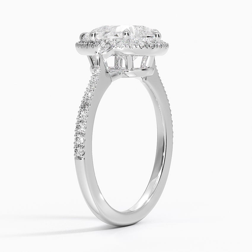 Pear Halo Diamond Ring