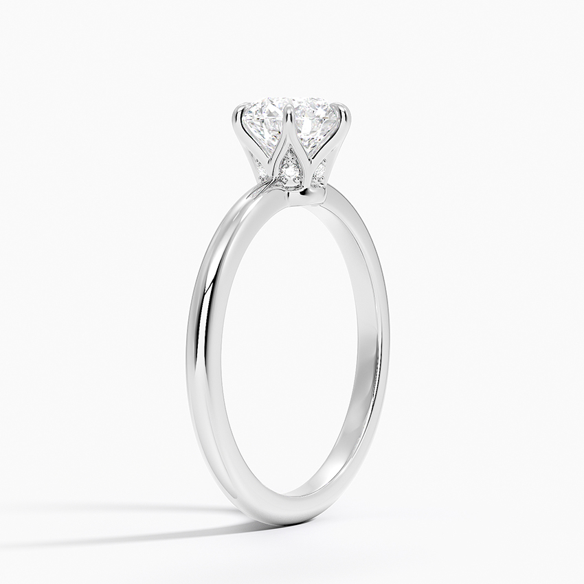 Platinum Esme Hidden Halo Diamond Ring