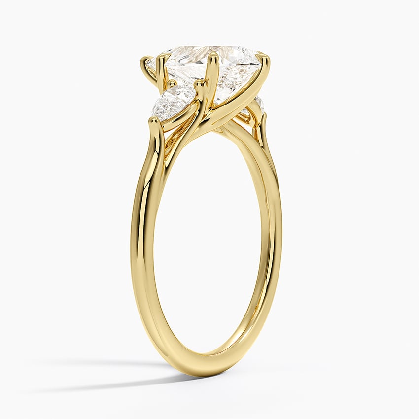 Luxe Delilah Three Stone Pear Diamond Ring
