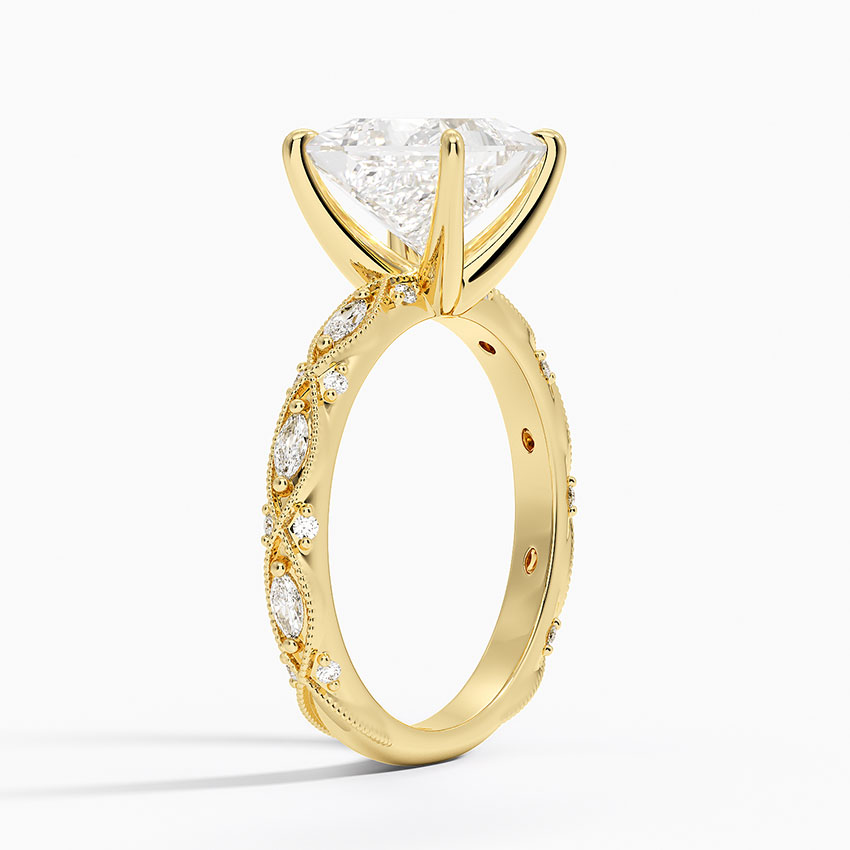 Milgrain Engagement Ring