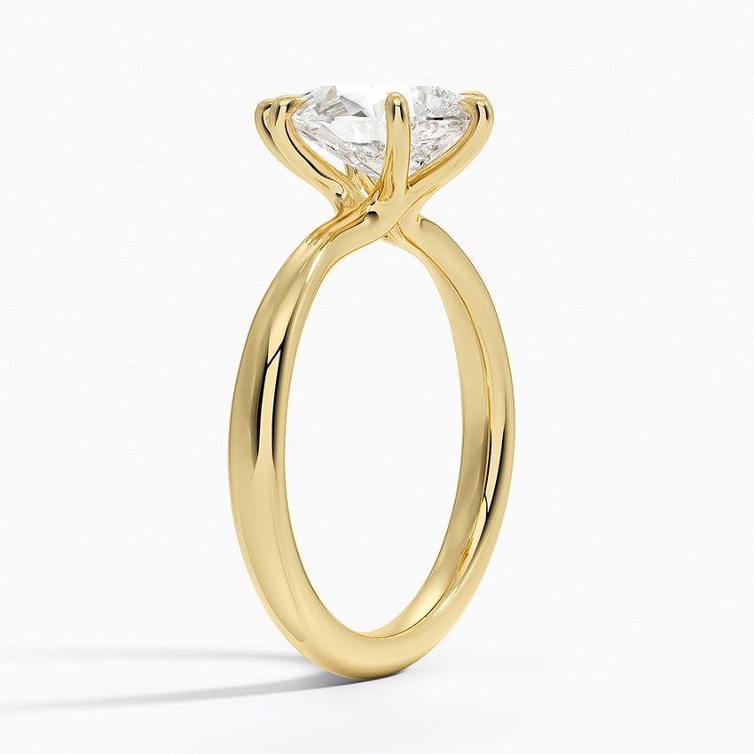 Floral Inspired Solitaire Ring