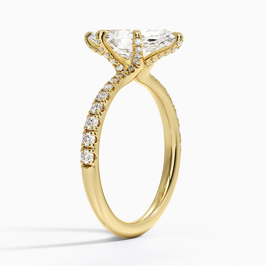 18K Yellow Gold Freesia 2mm Diamond Ring (1/3 ct. tw.)