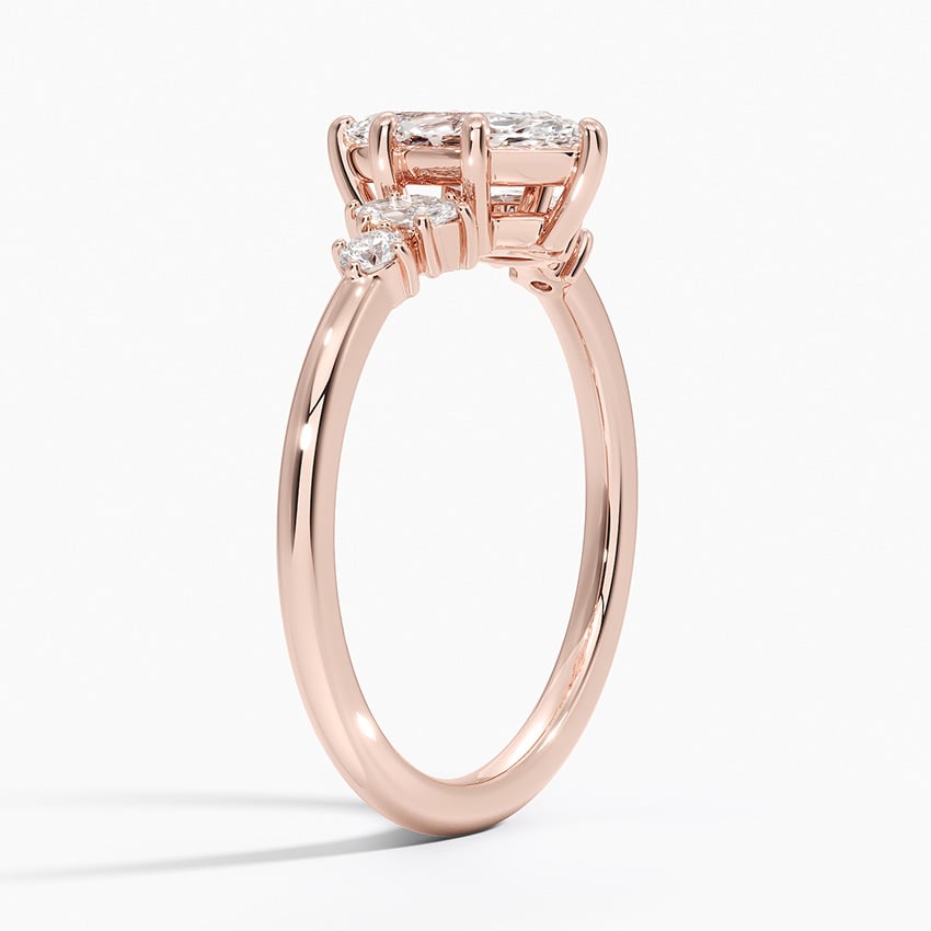 14KR Aquamarine Miroir Diamond Ring, large top view
