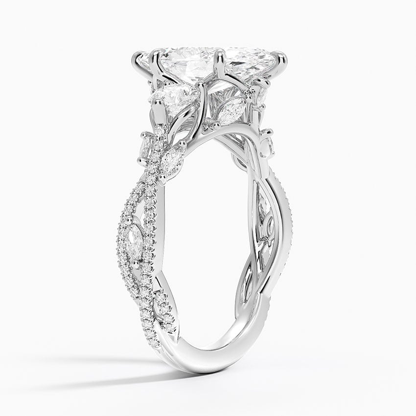 Luxe Secret Garden Three Stone Diamond Ring