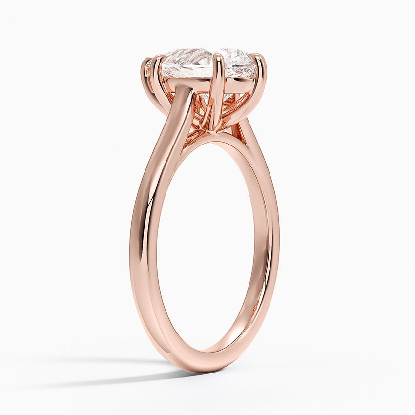 14K Rose Gold 2mm Provence Solitaire Ring