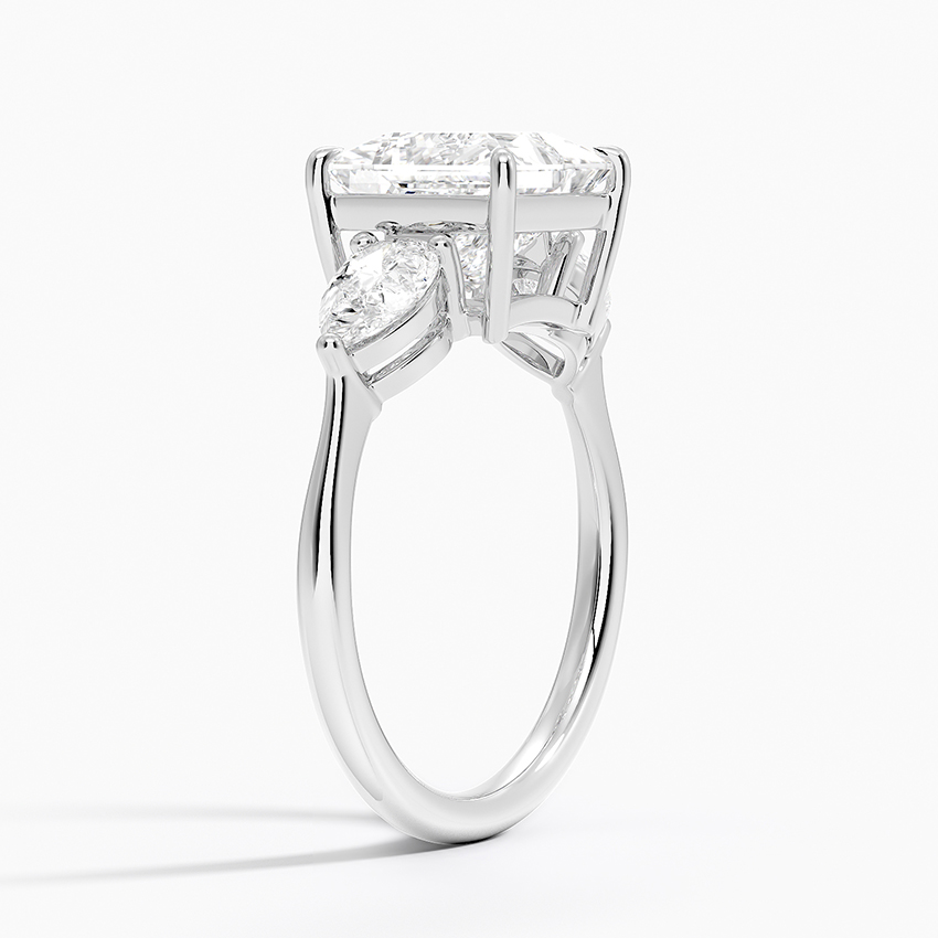 Platinum Luxe Opera Three Stone Diamond Ring