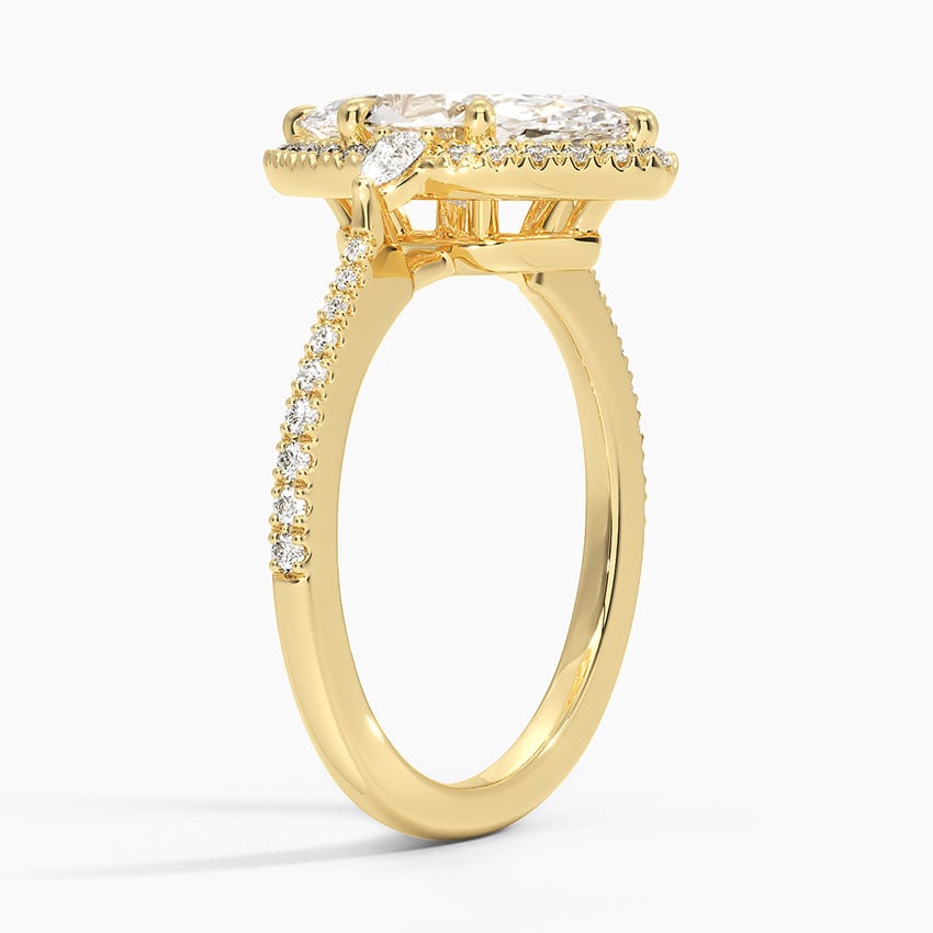 18K Yellow Gold Luxe Aria Halo Diamond Ring (1/4 ct. tw.)