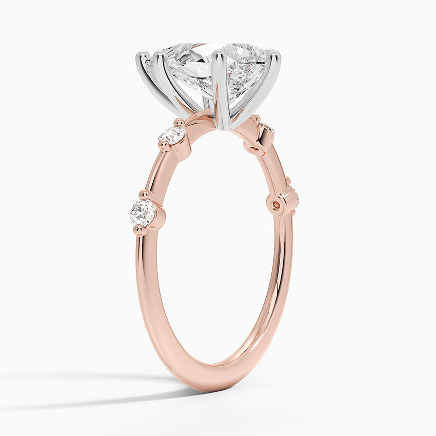 14K Rose Gold Mixed Metal Aimee Diamond Ring