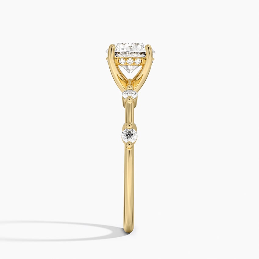 18K Yellow Gold Aimee Hidden Halo Diamond Ring