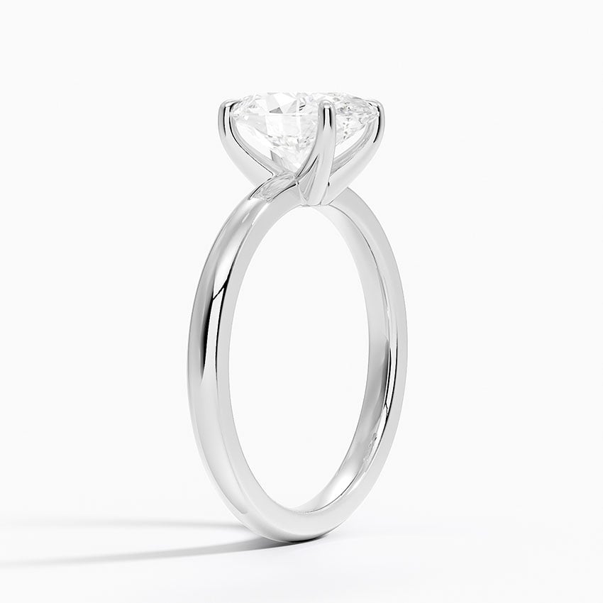 18K White Gold Fairmined 2mm Solitaire Ring