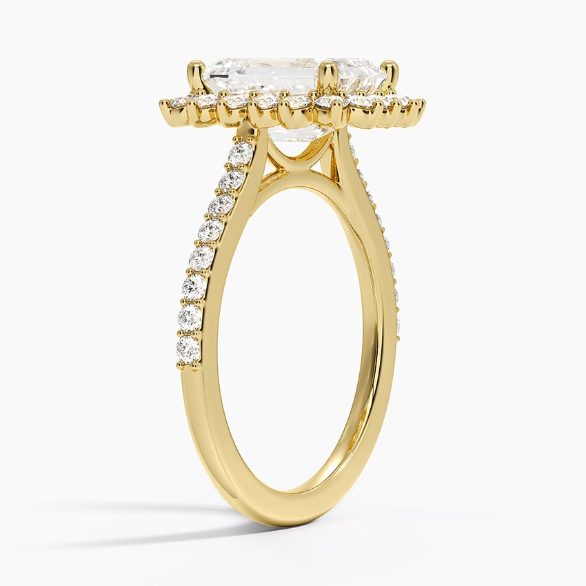 Luxe Sunburst Halo Diamond Ring - Brilliant Earth
