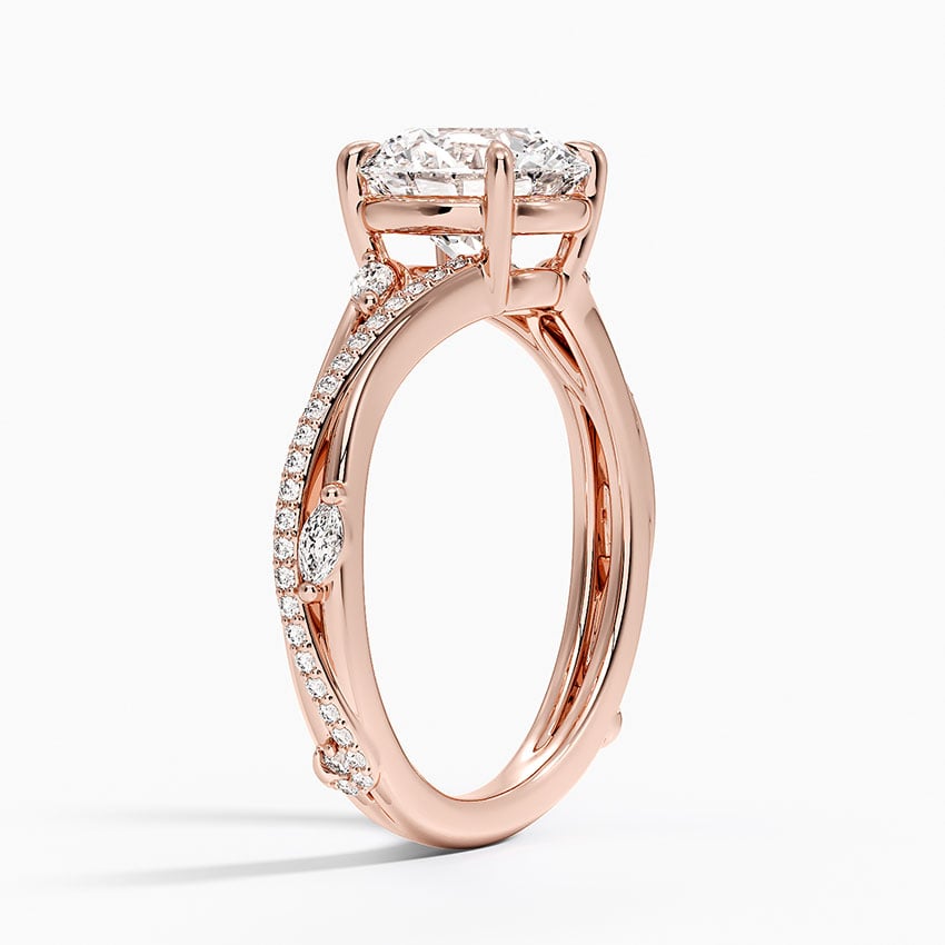 14K Rose Gold Begonia Vine Diamond Ring (1/4 ct. tw.)