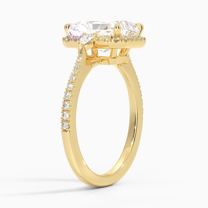 18K Yellow Gold Luxe Aria Halo Diamond Ring (1/4 ct. tw.)
