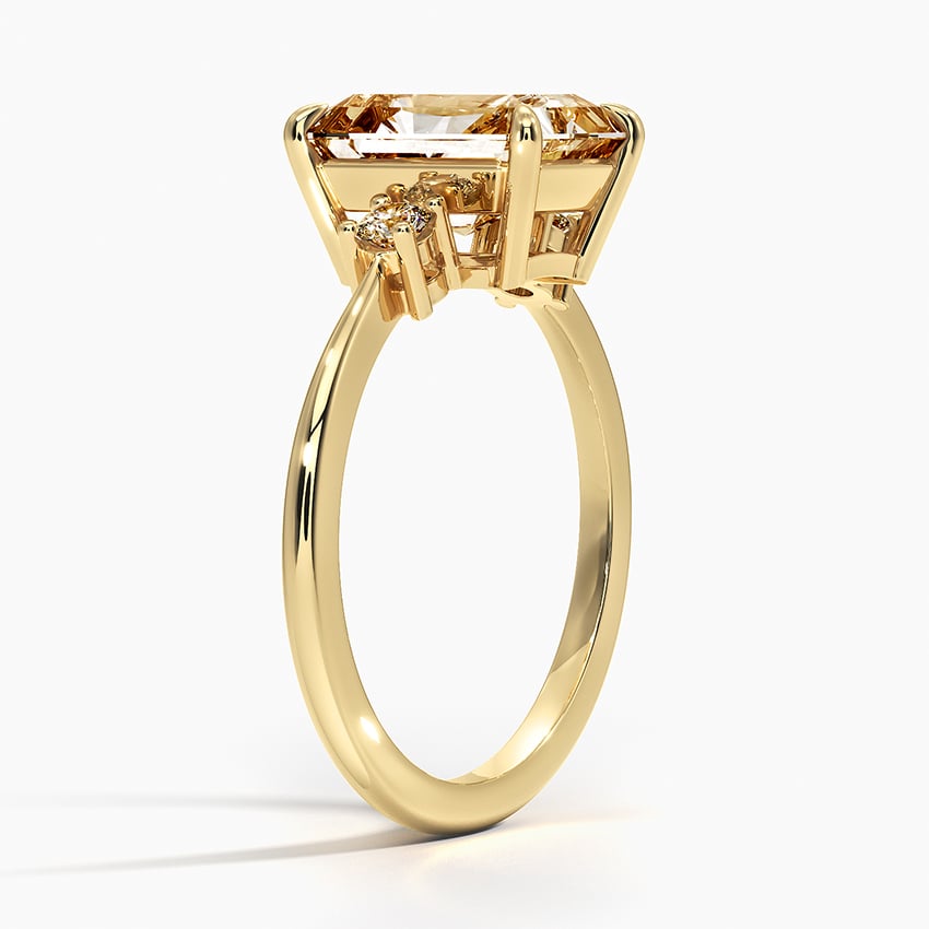 18K Yellow Gold Petite Selene Three Stone Diamond Ring (1/10 ct. tw.)