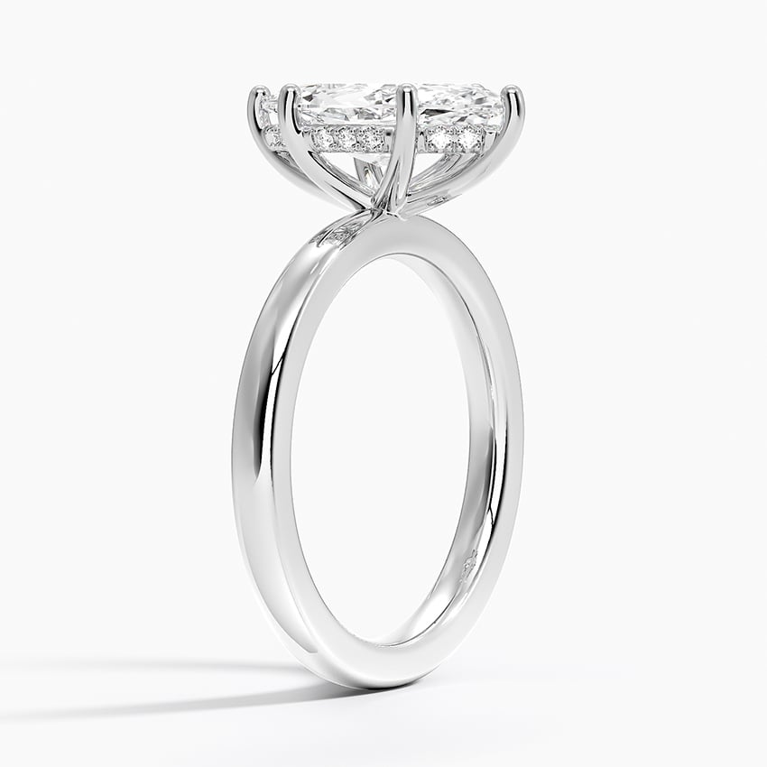 18K White Gold Sydney Perfect Fit Hidden Halo 2mm Diamond Ring