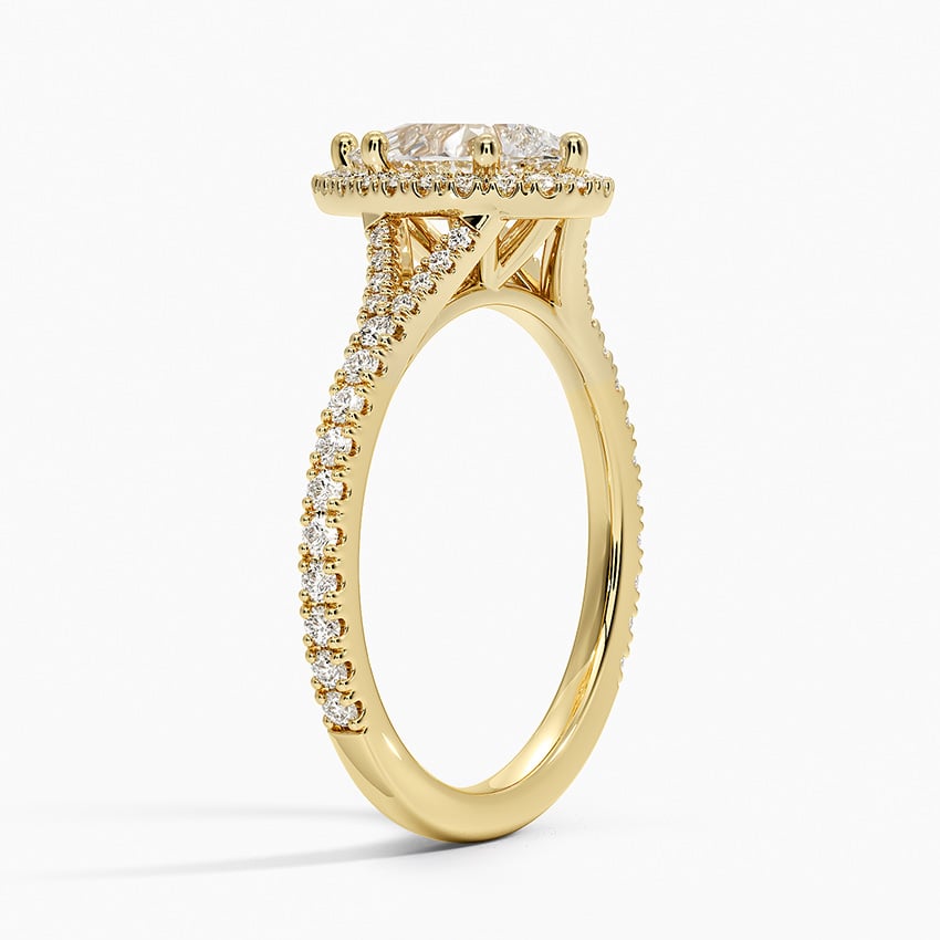 18KY Sapphire Joy Three-Quarter Coverage Diamond Ring, large top view