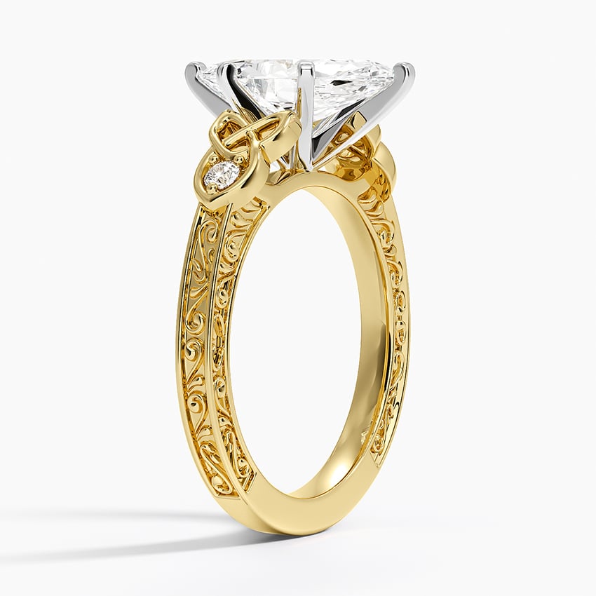 18K Yellow Gold Aberdeen Celtic Diamond Ring