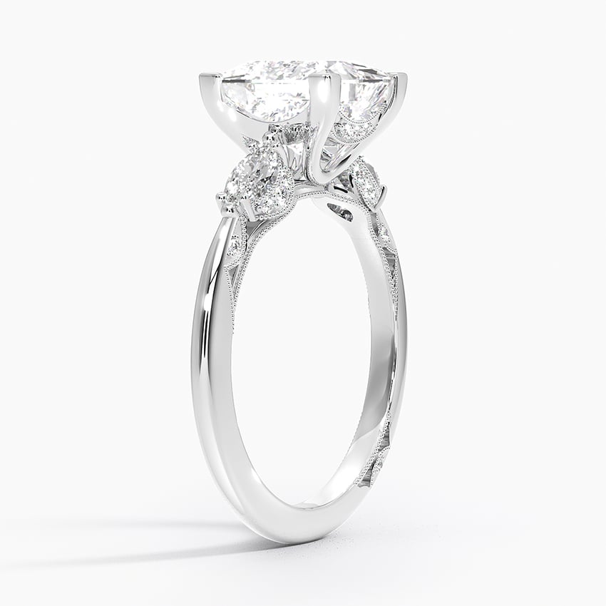 18K White Gold Simply Tacori Three Stone Marquise Diamond Ring