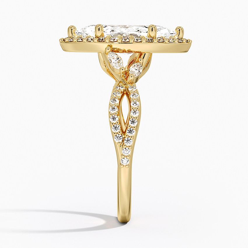 18K Yellow Gold Luxe Willow Halo Diamond Ring (2/5 ct. tw.)