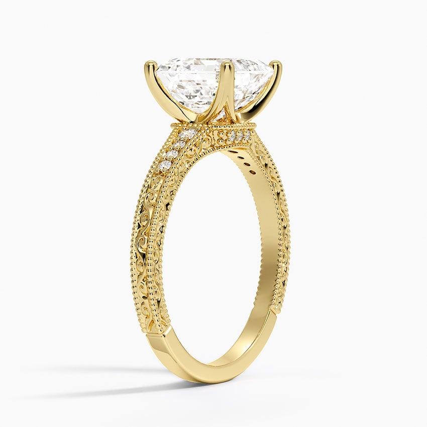 Luxe Hudson Ring - Engraved Diamond Ring