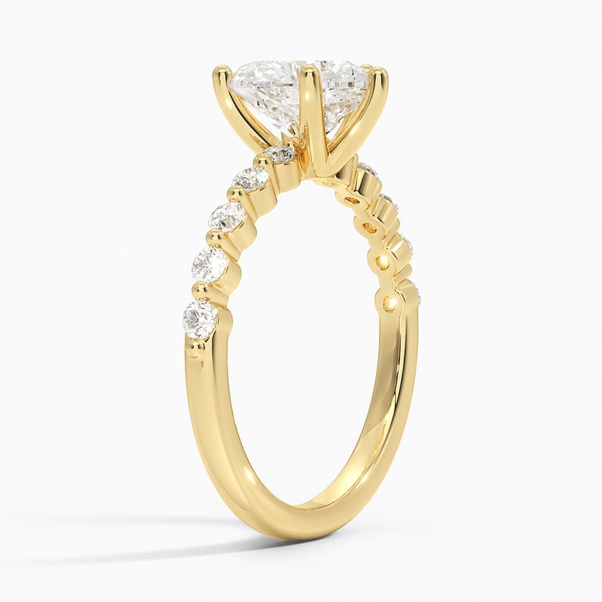 18K Yellow Gold Marseille Half Coverage Diamond Ring (1/4 ct. tw.)
