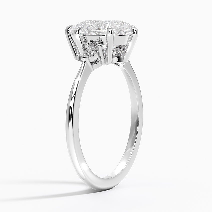 18K White Gold Aria Three Stone Diamond Ring (1/10 ct. tw.)