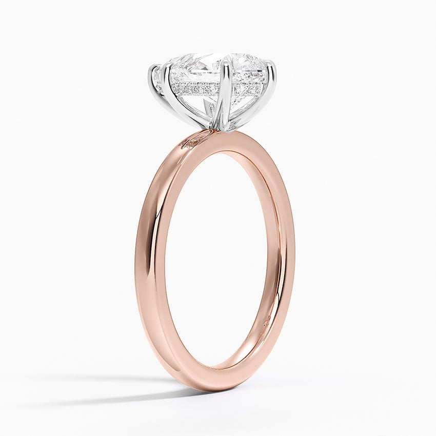 14K Rose Gold Platinum Mixed Metal Audrey 2mm Diamond Ring
