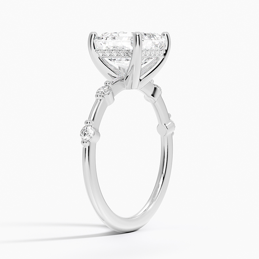 18K White Gold Aimee Hidden Halo Diamond Ring