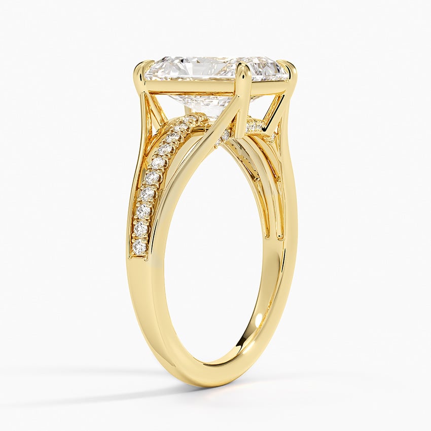 18K Yellow Gold Tressa Split Shank Diamond Ring