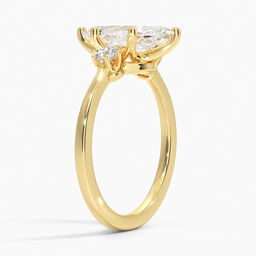 Six Prong Three Stone Diamond Ring