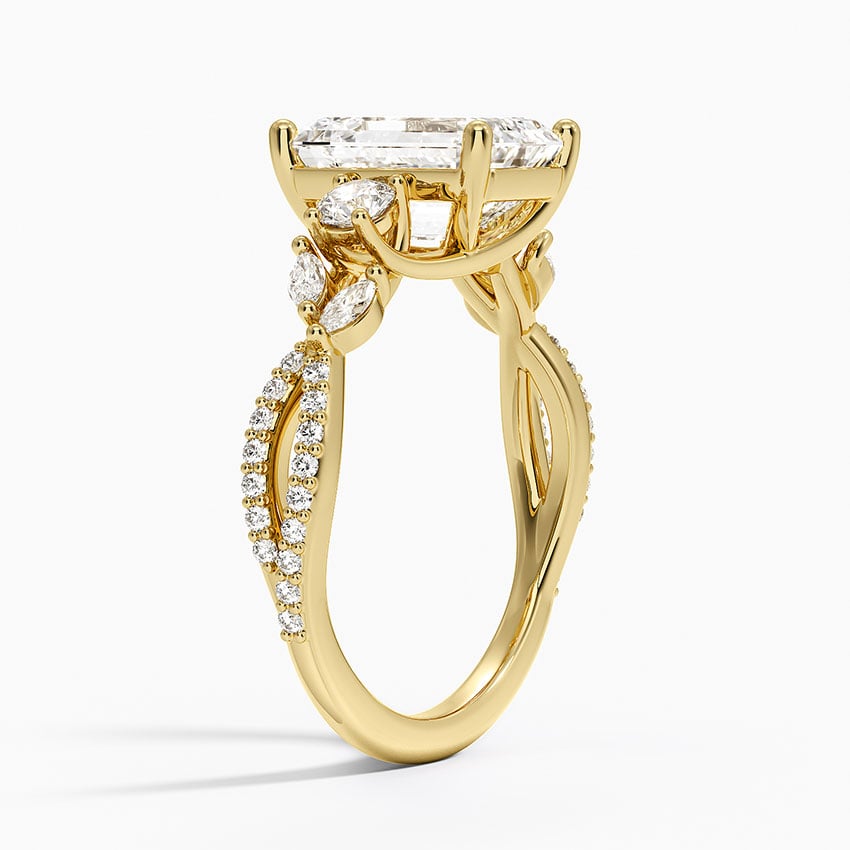 18K Yellow Gold Luxe Willow Three Stone Diamond Ring (1/2 ct. tw.)