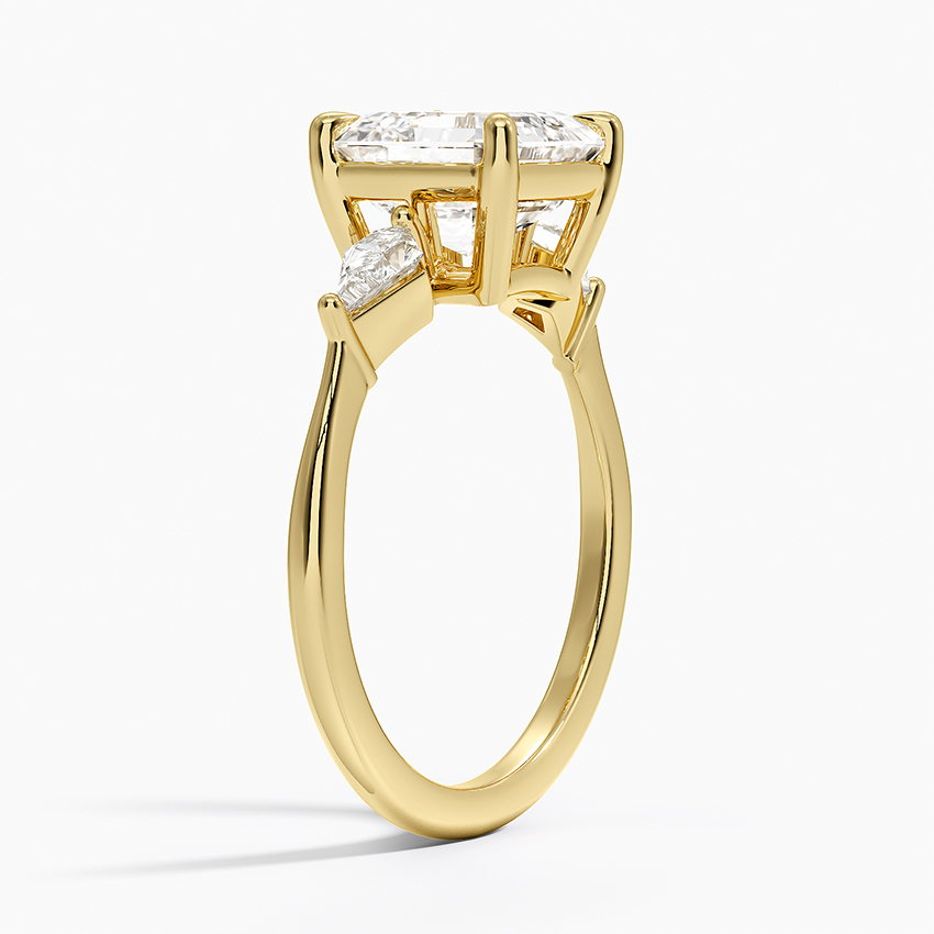Luxe Cometa Three Stone Diamond Ring - Brilliant Earth