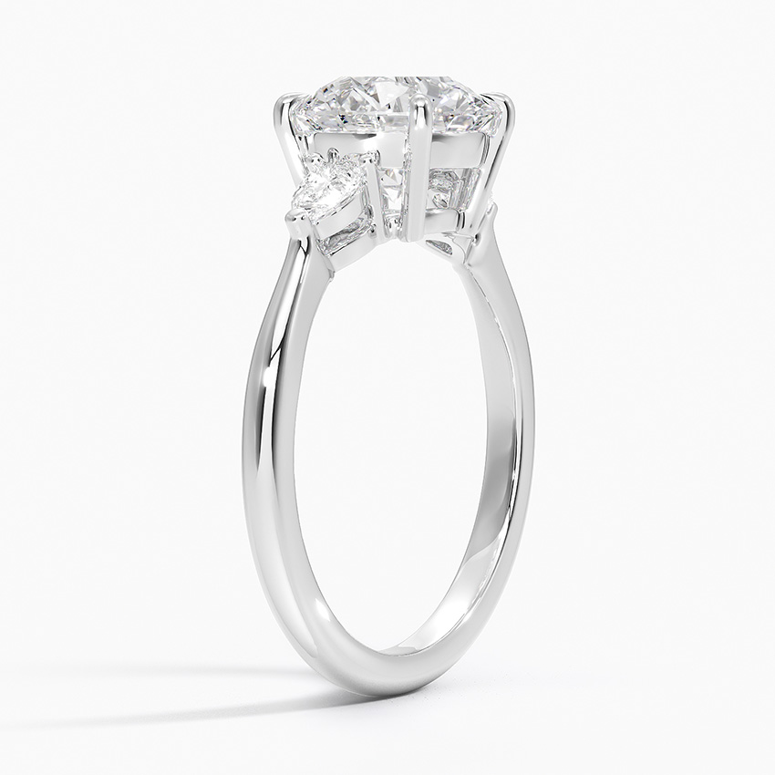 Platinum Petite Opera Three Stone Diamond Ring (1/4 ct. tw.)