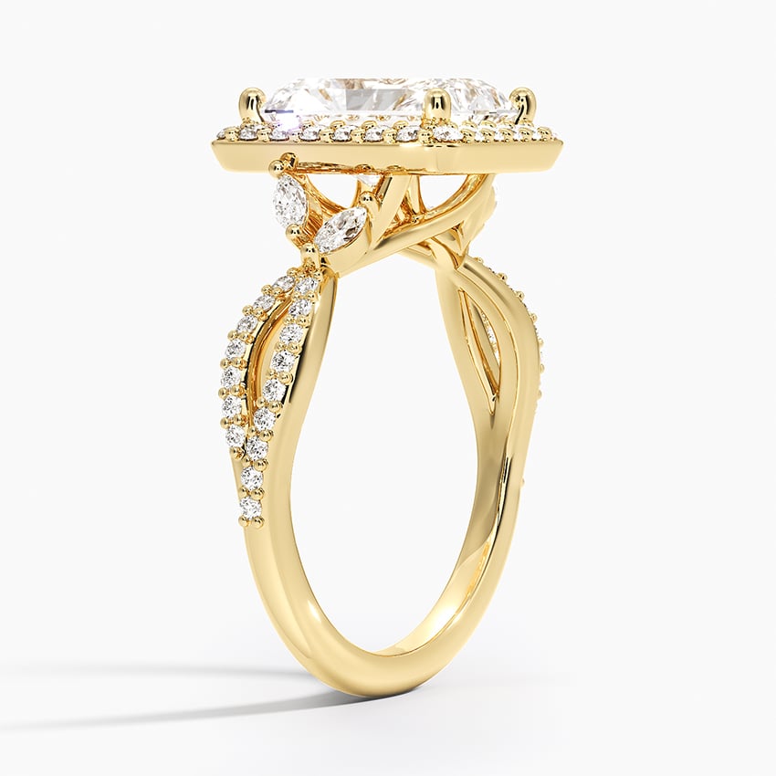 18K Yellow Gold Luxe Willow Halo Diamond Ring (2/5 ct. tw.)