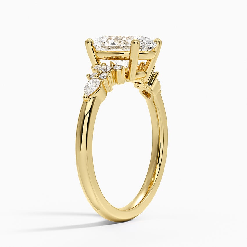 Pear and Round Diamond Engagement Ring Setting
