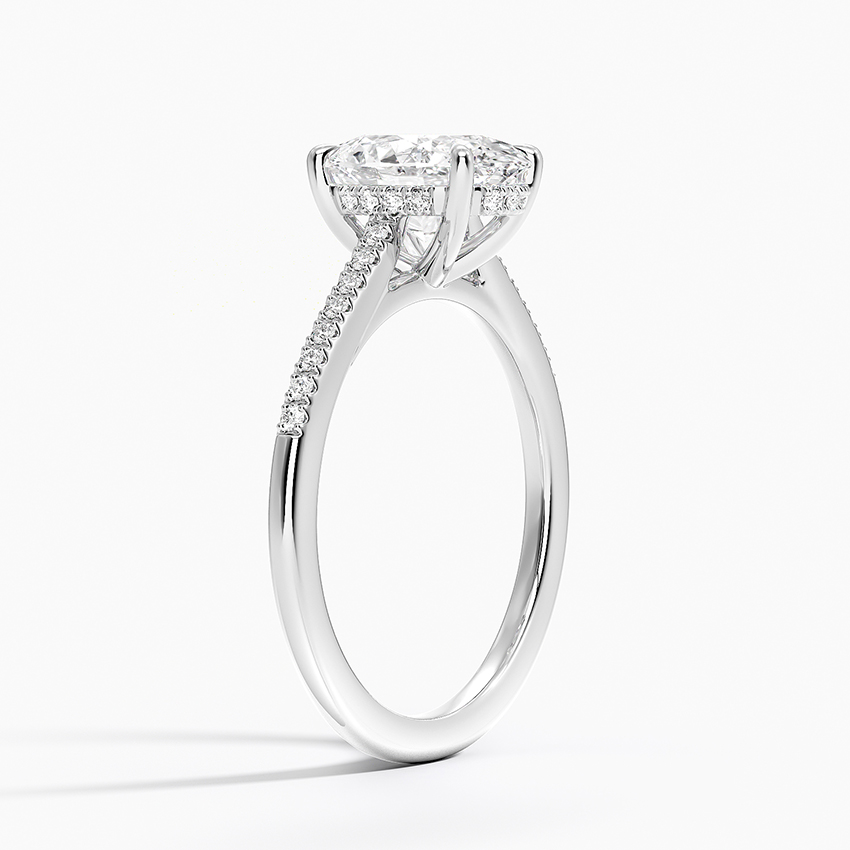 18K White Gold Lissome Half-Coverage Diamond Ring