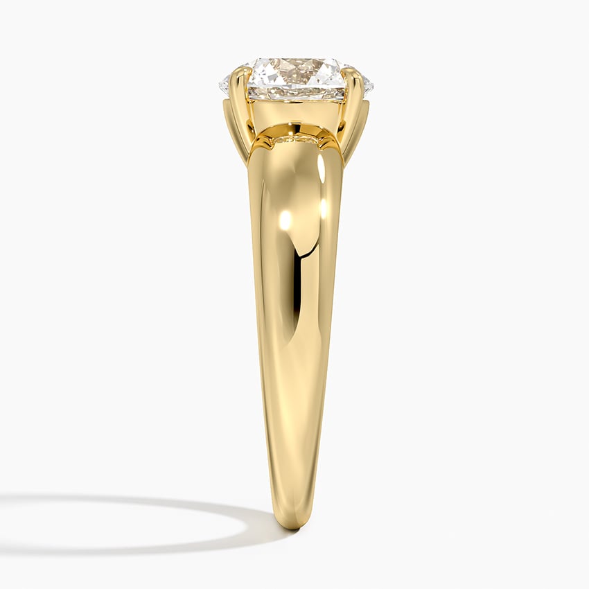 18K Yellow Gold Adrian Solitaire Ring, large side view