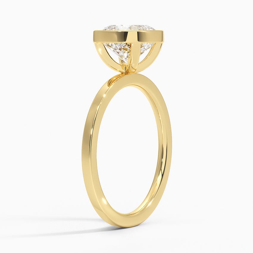 Raised Flush Set Bezel Ring