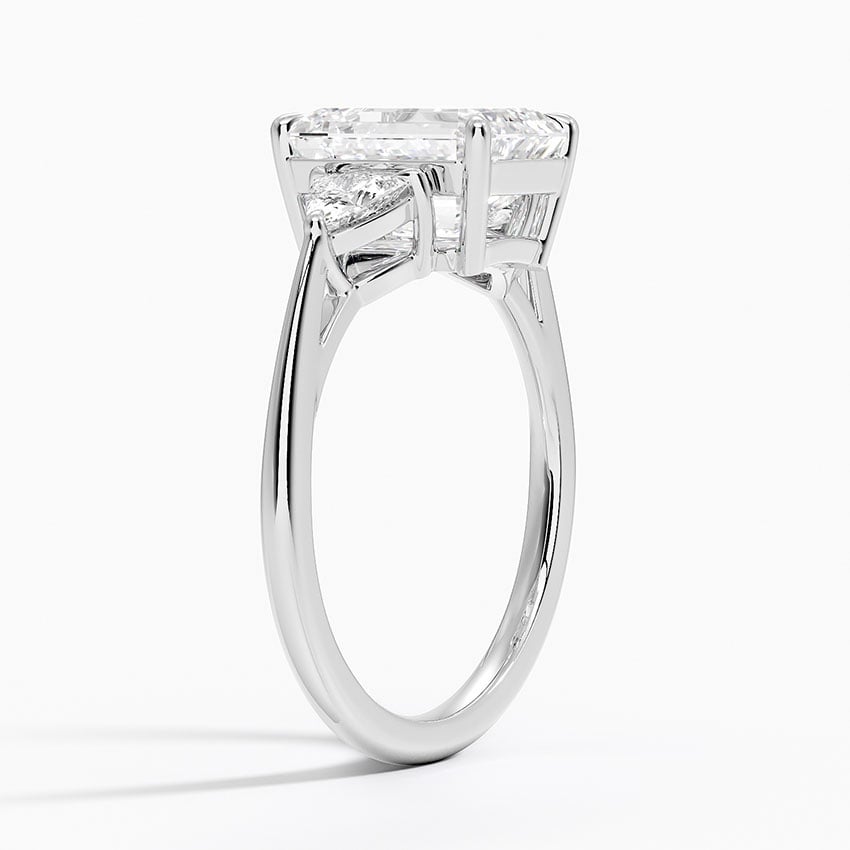 Luxe Trillion Three Stone Diamond Ring - Brilliant Earth