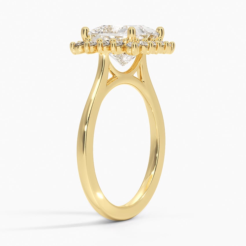 Sunburst Halo Engagement Ring - Brilliant Earth