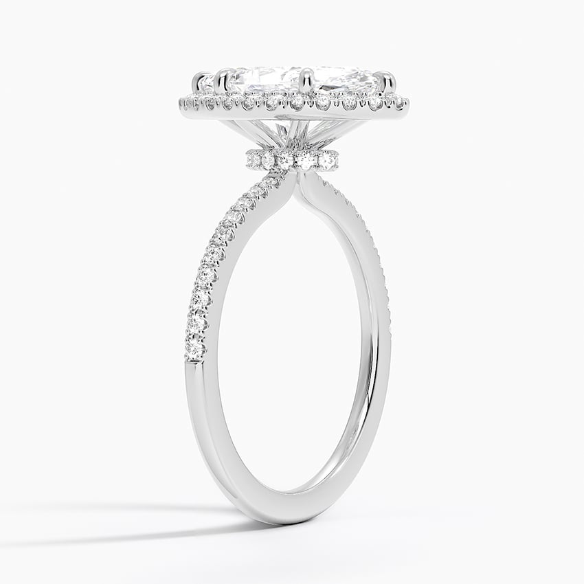 Hidden Halo Diamond Engagement Ring