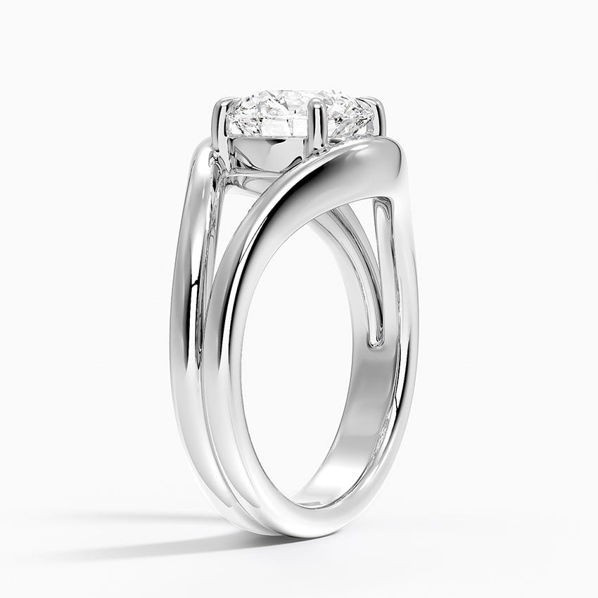 Platinum Frame Solitaire Ring