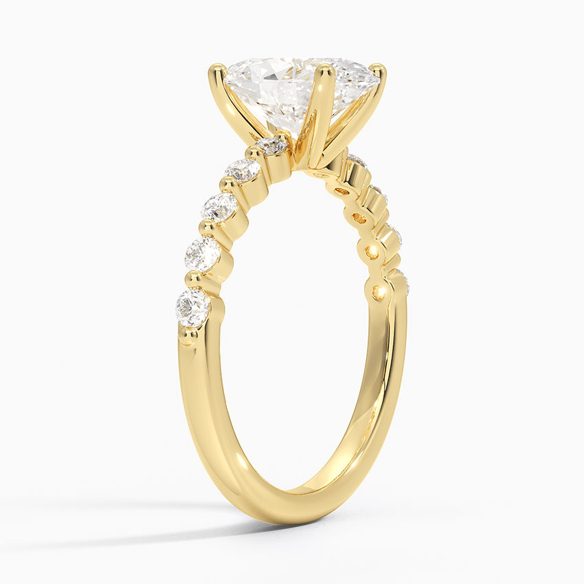 18K Yellow Gold Marseille Half Coverage Diamond Ring (1/4 ct. tw.)
